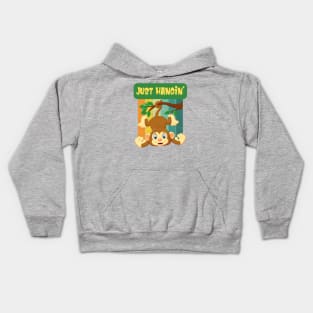 Monkey Just Hangin' Kids Hoodie